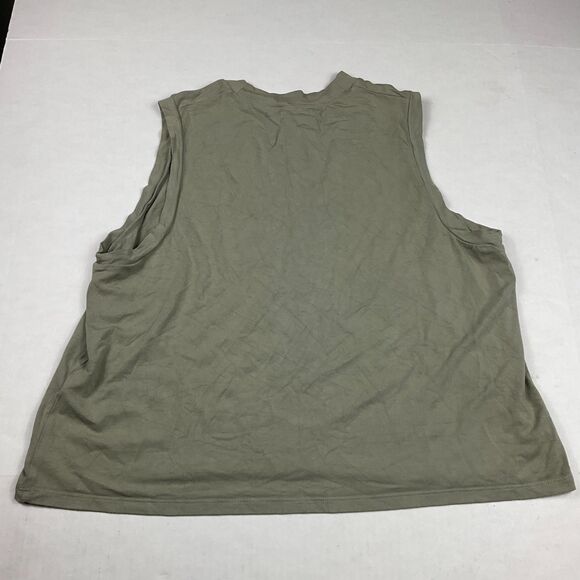 Madewell Sleeveless Soft Jersey Tank Top Olive Green Casual Neutral Shirt XXL - Picture 9 of 10